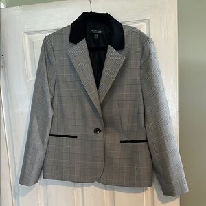 Black Label Gray and Black Plaid Blazer